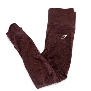 Gymshark Vital Rise Seamless Leggings in Brown Marl Size Small